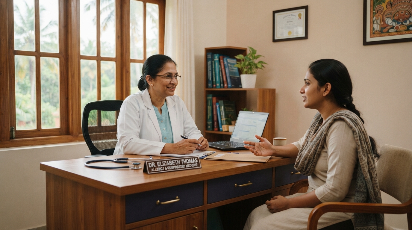 Allergy consultation at Allergy Asthma Foundation, Kerala